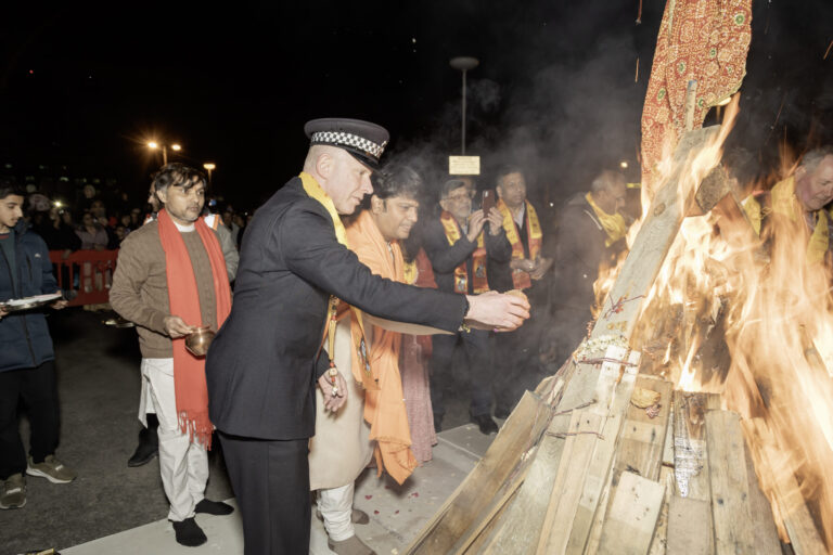 matt and guruji with harrow police