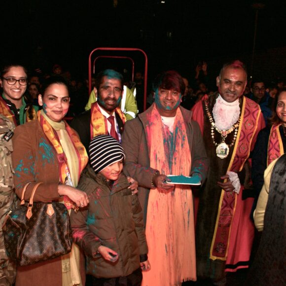 The diverse interfaith community in Harrow, London, joyfully celebrated the vibrant festival of Holi alongside thousands of members at Siddhashram Dham.