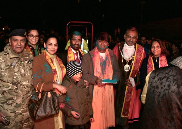 The diverse interfaith community in Harrow, London, joyfully celebrated the vibrant festival of Holi alongside thousands of members at Siddhashram Dham.